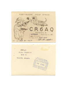 Cindy Bernard, CR6AQ, March 15, 1948 Angola, Portuguese West Africa today: Republic of Angola (independent 1975) 32 of 115 parts