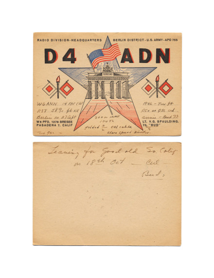 Cindy Bernard, D4ADN, September 27, 1946 Berlin District - US Army today: part of the Federal Republic of Germany (US administration dissolved 1949, reunified 1990) 21 of 115 parts