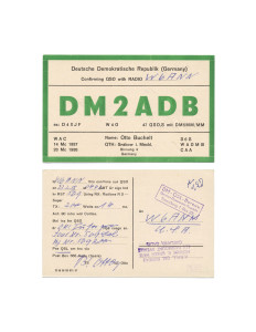 Cindy Bernard, DM2ADB, February 23, 1958 Deutsche Demokratische Republik today: Federal Republic of Germany (reunified 1990) 58 of 115 parts