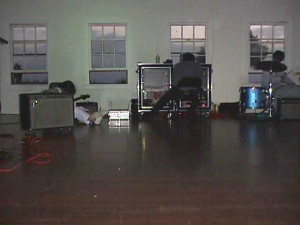 France Stark, Joe Potts and Gabie Strong performing at angels gate dusk, organized by Cindy Bernard, August 16, 1998