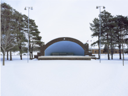 Cindy Bernard, Carroll Band Shell aka Pfeister's Folly (city employee Pfeister and volunteers, 1952) Carroll, Iowa, 2004