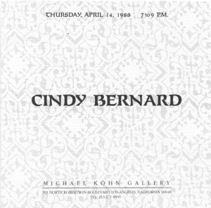 Exhibition Announcement, Michael Kohn Gallery, April 1988