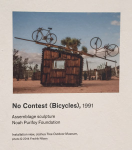 Noah Purifoy, No Contest (Bicycles), LACMA wall label