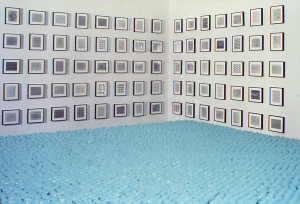 Cindy Bernard, Installation view, Security Envelope Grid (1-75), Whitney Biennial, 1989