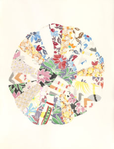 Cindy Bernard, Block 5, with repairs, (Miraleste circa 1940 and Twentynine Palms circa 1970), 2018, Watercolor, graphite, 44 x 34 inches